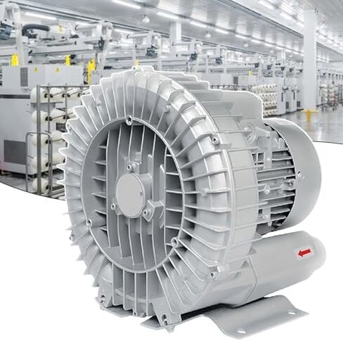 Regenerative Blower High-Pressure Vortex Ring Phase Blower Industrial Vacuum Pump,Industrial Regenerative Blower 550W - High-Efficiency Centrifugal Blower for Fish Tanks, Air Blowing & Sucti in Kuwait