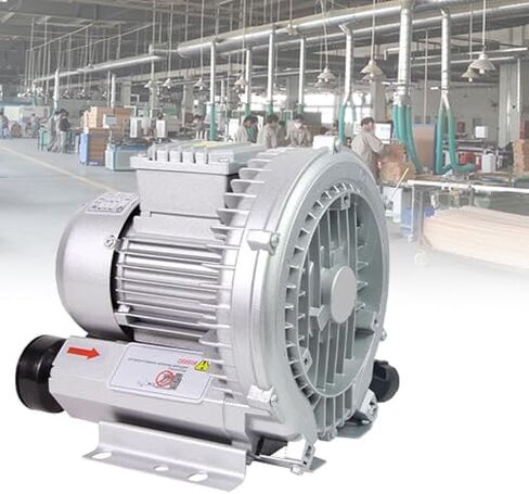 Regenerative Blower High-Pressure Vortex Ring Phase Blower Industrial Vacuum Pump,Regenerative Blower 750W/220V & 380V, Single/Three Phase Ring Blower for Factory & Basement Ventilation, Ele in Kuwait