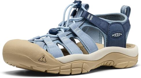 KEEN Women's Newport H2 Closed Toe Water Sandals, Faded Denim/Vintage Indigo, 10 in Kuwait