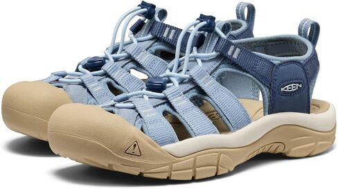 KEEN Women's Newport H2 Closed Toe Water Sandals, Faded Denim/Vintage Indigo, 10 in Kuwait