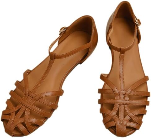 Roman-style woven design sandals - Summer fashionable flat sandals in Kuwait