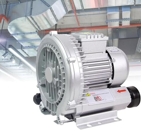 Regenerative Blower High-Pressure Vortex Ring Phase Blower Industrial Vacuum Pump,Vortex Ring Blower for Fish Pond & Factory Ventilation, 550W/220V Regenerative Blower, Efficient Dust Remova in Kuwait