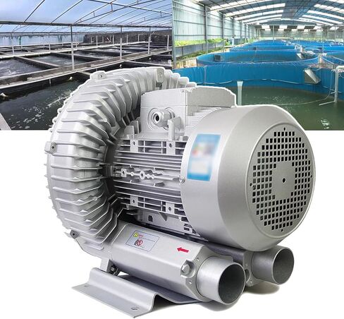 Regenerative Blower High-Pressure Vortex Ring Phase Blower Industrial Vacuum Pump,Vortex Ring Blower for Fish Ponds & Aquariums - 220V Regenerative Air Pump for Hydroponics, Septic Tank Aera in Kuwait