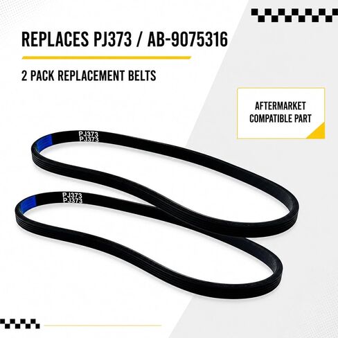 PJ373 Belt Replacement for Husky H1504ST A700062 Air Compressor Pump, Compatible with Bostitch AB-9075316 CAP2000P-OF CAP1512-OF Compressor Drive Belt, 2 Pack in Kuwait