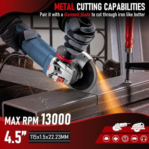 2Pcs 4.5" Diamond Saw Blades: Diamond Multi-Purpose Saw Blades, Angle Grinder Attachments, Diamond Abrasive for High Durability, Suitable for Cutting Metal/Marble/Tiles in Kuwait