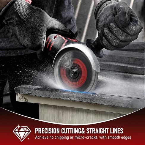 2Pcs 4.5" Diamond Saw Blades: Diamond Multi-Purpose Saw Blades, Angle Grinder Attachments, Diamond Abrasive for High Durability, Suitable for Cutting Metal/Marble/Tiles in Kuwait