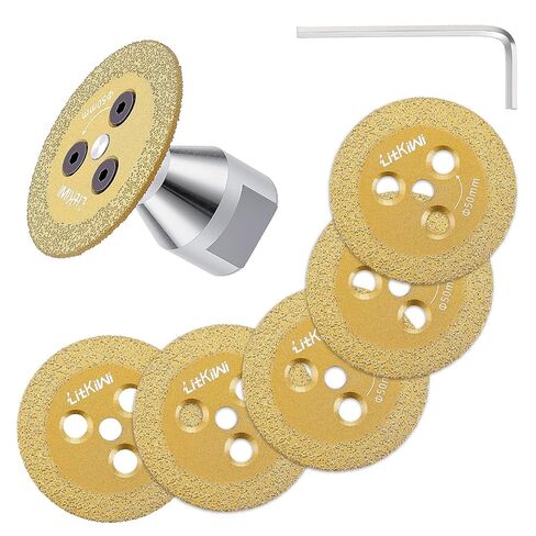 5 PCS 2" Mini Diamond Engraving Saw Blades,5/8''-11 Thread Flange | Mini Diamond Engraving Saw Blade Cutting Disc Apply to Angle Grinders for Glass Jade Marble Granite Porcelain Tile Ceramic in Kuwait