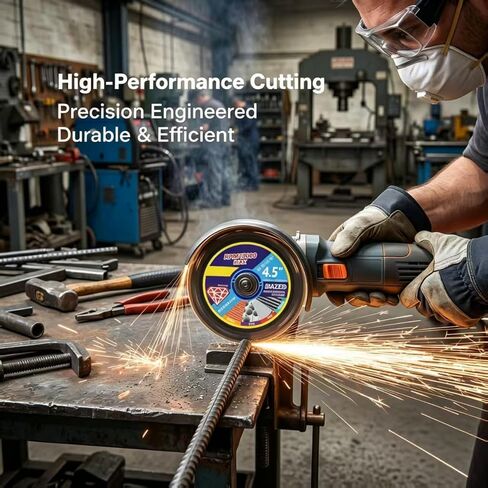 5 Pack 4.5" Brazed Multifunctional Diamond Saw Blade, Multipurpose Cutting Disc for Angle Grinder, Wet/Dry Use Blade for Tile, Marble, Stone, Metal & Plastic with Adaptor Washers in Saudi Arabia