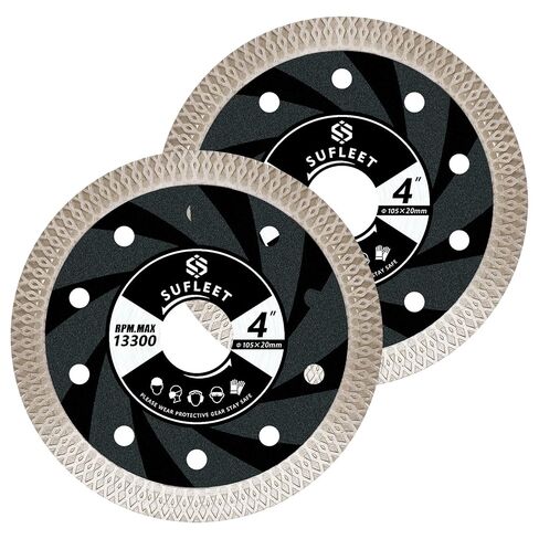 5 inch Diamond Saw Blades for Angle Grinder, Super Thin Blade for Marble Granite Porcelain Tile Cutting，X-Teeth Design for Fast Smooth Cutting (5"-2pcs) in Kuwait