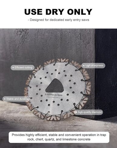 Casaverde 6-3/8" Green Concrete Blade, Diamond Concrete Saw Blade for Early Entry Cutting,Segmented Rim with Diamond Array in Kuwait