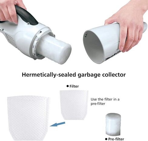 isinlive Cloth Vacuum Filter Compatible with Makita T-03193 443060-3, Makita Cordless Vacuums Models XLC02ZB, XLC02ZW, XLC02RB1W, XLC02R1B, LC01Z, BCL180W, 10PCS in Kuwait