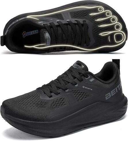 Beita Women's Width Toe Box Walking Shoes｜Wedge Running Athletic Tennis Shoes with Rubber Outsole｜Fashion Platform Sneakers Non-Slip Thick Anti Slip Breathable Cushion Leisure Work in Kuwait