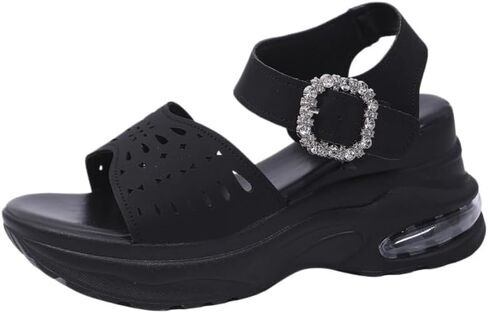 Women's large-size thick-soled anti-slip sports sandals for beach wear. Comfortable and versatile casual sandals. in Kuwait