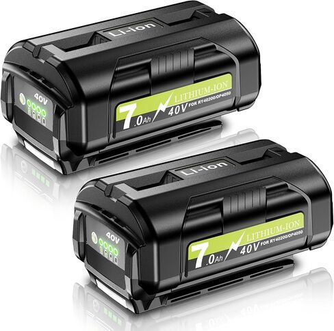 2Pack 7.0Ah Replacement for Ryobi 40V Lithium Battery Compatible with Ryobi 40 Volt OP4050A OP40601 OP4026A OP4040 OP4030 OP4050 OP40501 OP4015 OP40261 OP40201 OP40401 OP40602 Cordless Power Tools in Saudi Arabia