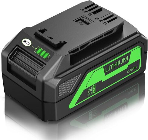 FSKE 6.0Ah Replacement for Greenworks 24V Battery BAG708 BAG711 29842 29852 with USB Output, Compatible with 24 Volt Greenworks Power Tools in Kuwait