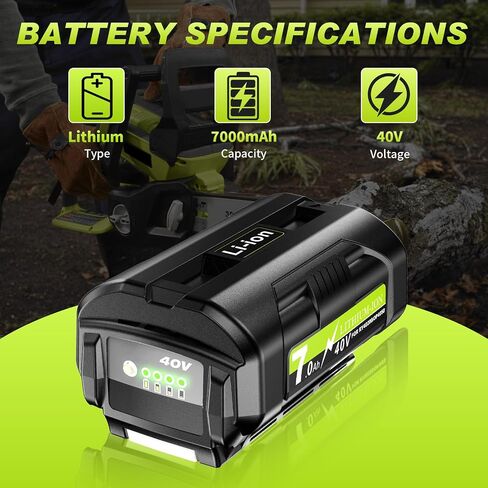 2Pack 7.0Ah Replacement for Ryobi 40V Lithium Battery Compatible with Ryobi 40 Volt OP4050A OP40601 OP4026A OP4040 OP4030 OP4050 OP40501 OP4015 OP40261 OP40201 OP40401 OP40602 Cordless Power Tools in Saudi Arabia