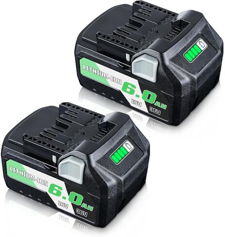 2Pack 6.0Ah 18V/36V Lithium-Ion Replacement for Metabo Battery Compatible with 18V Battery 371751M 372121M BSL36A18 BSL36B18 Cordless Power Tools in Kuwait
