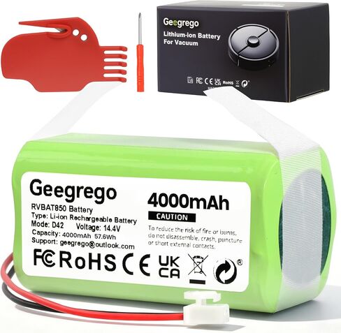 4000mAh Replacement RVBAT850 Battery for Shark Vacuum, Compatible with R75 RV761 RV850C RV1000S RV1100VL RV1001AE UR1000SR RV700_N RV720_N Series (2-Prong Connector Only) in Kuwait
