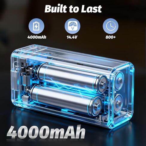 4000mAh Replacement RVBAT850 Battery for Shark Vacuum, Compatible with R75 RV761 RV850C RV1000S RV1100VL RV1001AE UR1000SR RV700_N RV720_N Series (2-Prong Connector Only) in Kuwait