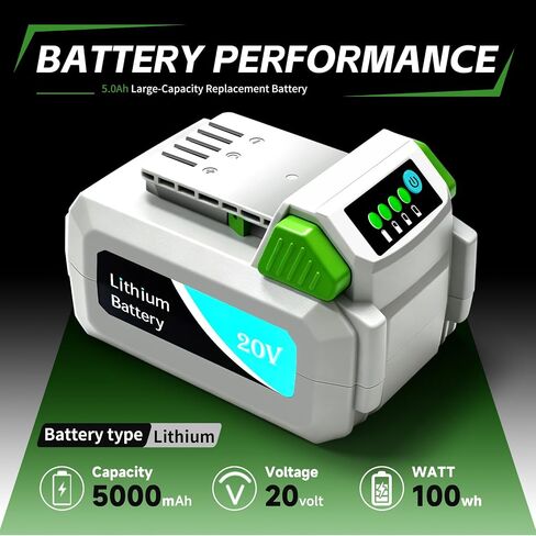 Remate 20V 5.0Ah Lithium Ion Battery Replacement for WORKPRO 20V and Litheli 20V Cordless Power Tools, High Capacity Li-ion Battery Pack with LED Indicator in Kuwait
