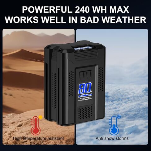 80V 3.0Ah Replacement for Kobalt 80V Max Battery | 3000mAh High Capacity,Compatible with All Kobalt Cordless Power Tools KB2580-06 KB680-06 KB580-06 KB480-06 KRC80-60 KRC30-60 in Kuwait