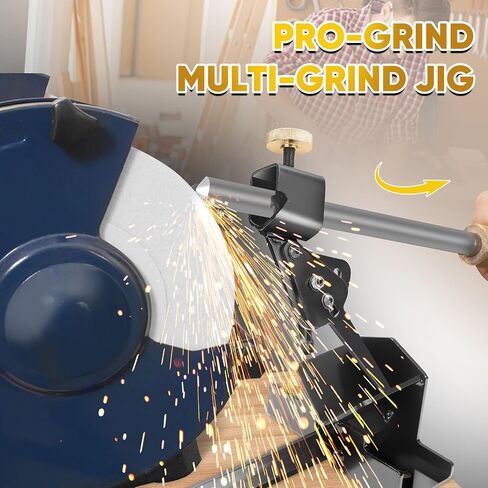 Lathe Tool Sharpening Jig, The Complete Set Includes All Fixture Gauges, Suitable for 6 - inch and 8 - inch Bench Grinders to Sharpen Lathe Turning Tools, Chisels, Skews, Bowl Spindle Gouges in Kuwait