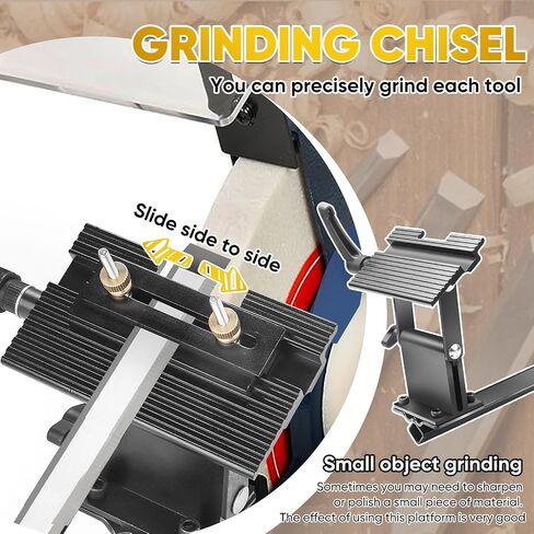 Lathe Tool Sharpening Jig, The Complete Set Includes All Fixture Gauges, Suitable for 6 - inch and 8 - inch Bench Grinders to Sharpen Lathe Turning Tools, Chisels, Skews, Bowl Spindle Gouges in Kuwait
