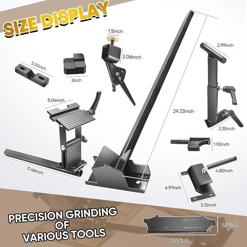 Lathe Tool Sharpening Jig, The Complete Set Includes All Fixture Gauges, Suitable for 6 - inch and 8 - inch Bench Grinders to Sharpen Lathe Turning Tools, Chisels, Skews, Bowl Spindle Gouges in Kuwait