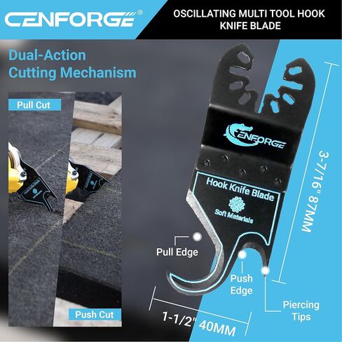 Oscillating Multi Tool Hook Knife Blade, 4PCS Multitool Saw Blades for Cutting Soft Materials Roofing Shingles, PVC Carpet and Cardboard in Kuwait