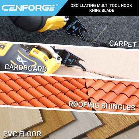 Oscillating Multi Tool Hook Knife Blade, 4PCS Multitool Saw Blades for Cutting Soft Materials Roofing Shingles, PVC Carpet and Cardboard in Kuwait