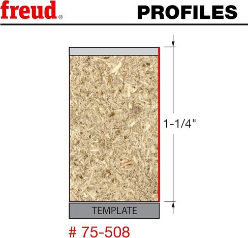 Freud 75-508: 1/2" (dia.) Flush Trim Upcut Spiral Bit with 1/2" shank, 3-3/4" overall length in Kuwait