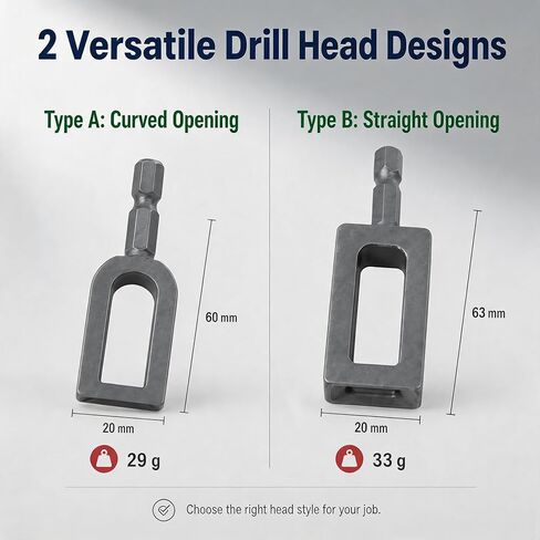Wire Twisting Tool for Drill, Heavy Duty Wire Twister with 1/4 Inch Hex Shank for Rebar Tying Fencing & Construction (2) in Saudi Arabia