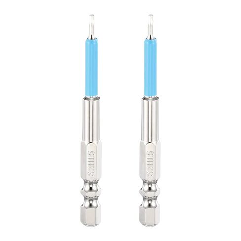 HARFINGTON 2pcs Hex Impact Screwdriver Bits 1.5mm (H1.5) Magnetic Hexagonal Head 1/4" Hex Shank 50mm (2") Long Chrome Plating S2 Steel Hexagon Wrench Drill Bits Electric Power Tools in Kuwait
