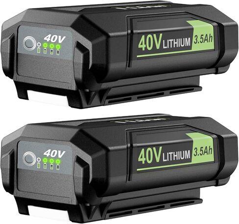 2Pack Replacement for Ryobi 40V Battery, Compatible with Ryobi 40 Volt OP4050A OP40201 OP4015 OP4026 OP4030 OP4040 OP4050 OP4060 OP4026A Cordless Power Tools with LED Indicator in Kuwait