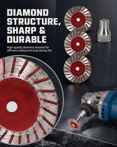 3 Pcs 1.57" Diamond Saw Blades, 40mm Mini Diamond Cutting Blade Set | with Removable Flange 5/8-11 Thread for Angle Grinder, Tile, Stone, Concrete, Marble, Rock, Porcelain, Carving in Kuwait