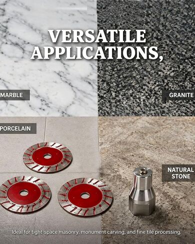 3 Pcs 1.57" Diamond Saw Blades, 40mm Mini Diamond Cutting Blade Set | with Removable Flange 5/8-11 Thread for Angle Grinder, Tile, Stone, Concrete, Marble, Rock, Porcelain, Carving in Kuwait