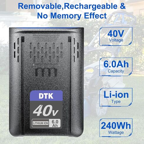 DTK 40V Replacement for Kobalt 40V Battery 6000mAh KPM1040A-03, KM-1640-06, KM 4040-06,Replacement for Kobalt Cordless Power Tool Battery in Kuwait