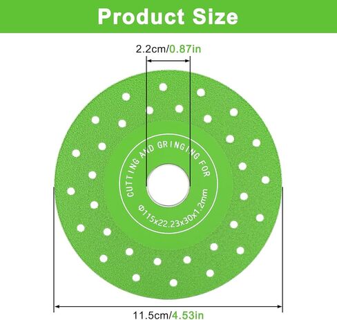 Diamond Saw Blades, 4.5 Inch Ceramic Diamond Grinding Discs, 4Pcs Diamond Cutting Discs for Ceramic, Tile, Glass, Stone, Quartz Marble Cutting Tools, Tile Cutting Wheels in Kuwait