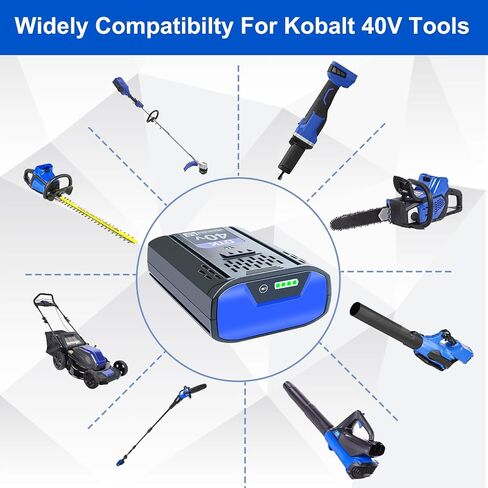 DTK 40V Replacement for Kobalt 40V Battery 6000mAh KPM1040A-03, KM-1640-06, KM 4040-06,Replacement for Kobalt Cordless Power Tool Battery in Kuwait