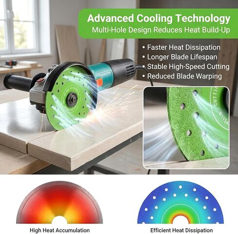 Diamond Saw Blades, 4.5 Inch Ceramic Diamond Grinding Discs, 4Pcs Diamond Cutting Discs for Ceramic, Tile, Glass, Stone, Quartz Marble Cutting Tools, Tile Cutting Wheels in Kuwait