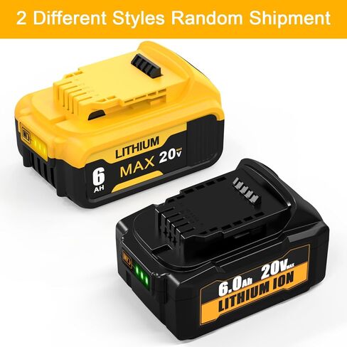 6.0Ah Replacement for Dewalt 20V Max Battery with High Capacity Batteries Compatible with DCB200 DCB201 DCB203 DCB204 DCB206 for Cordless Power Tools 20 Volt Baterías (2 Pack) in Kuwait