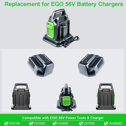 【Faster】BOTKK Rapid Dual Ports Charger Replacement for Ego 56V Battery Chargers CH2800D CH2100 CH3200 CH5500 CH7000, Compatible with EGO 56V Battery BA2800 BA4200 BA1400 BA2240 BA1120 BA4480T BA3360T in Kuwait