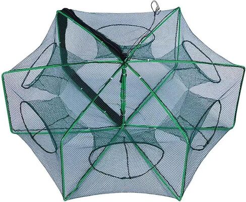 Foldable Bait Trap Fishing Net - Hand Cast Cage for Catching Fish Shrimp Crab Crawfish in Kuwait