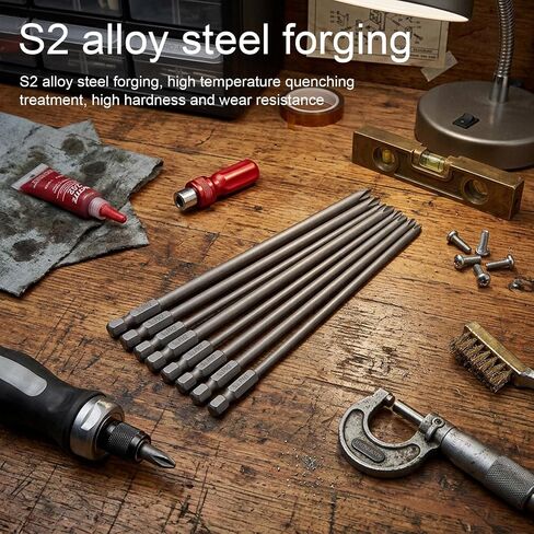 7Pcs Long Phillip Cross Screwdriver Bit Sets - 6 Inch Length | Steel Alloy Cross Phillip Head Drill Bits PH1(3mm) PH1(4mm) PH1 (4.5mm) PH2(4mm) PH2(4.5mm) PH2(5mm) PH2(6mm) in Kuwait