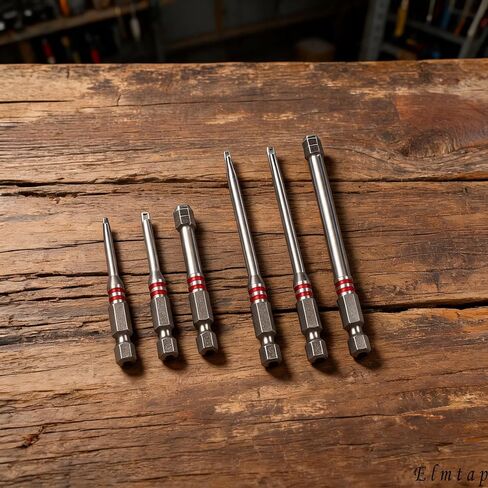 Screwdriver Bits Set 6pcs with Strong Magnetic Hex Shank Pagoda-Shaped Socket for Electric Drills Wrenches Multi-Size Metal Construction for Precise Torque Transmission Enhanced Stability in Kuwait