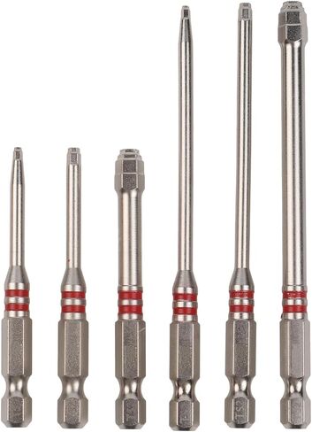 Screwdriver Bits Set 6pcs with Strong Magnetic Hex Shank Pagoda-Shaped Socket for Electric Drills Wrenches Multi-Size Metal Construction for Precise Torque Transmission Enhanced Stability in Kuwait
