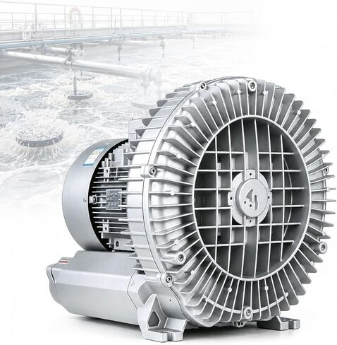 Regenerative Blower, High Pressure Vortex Fan Aerator, 750W 110V 60Hz Single Phase, 2850rpm Large Airflow Industrial Vacuum Pump for Air Blowing or Suction in Kuwait