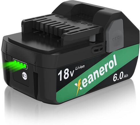 18V 6.0Ah Replacement for Metabo HPT 18V Battery, Lithium Ion Battery Compatible with Metabo Battery 18V, NV1845DA NR1838DKA NT1850DG NT1865DSA KC18DEXQB Cordless Power Tools in Kuwait