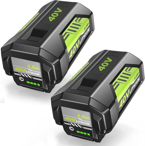 2Pack 6000mAh Lithium Battery Replacement for Ryobi 40V Battery OP40602 | Compatible with Ryobi 40 Volt Batteries OP40401 OP4026 OP40261 OP4050 OP40601 OP4030 Cordless Tools, LED Indicator Lights in Kuwait