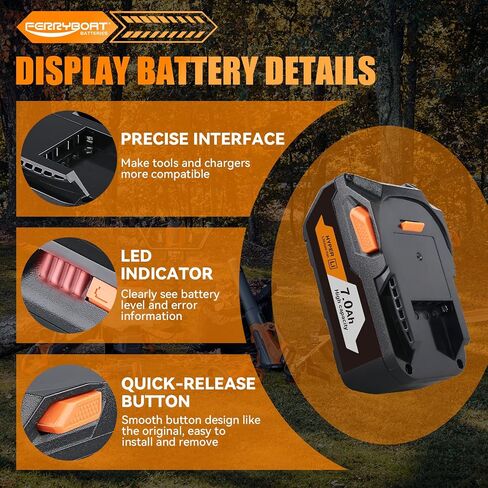 FERRYBOAT R840085 7.0Ah 18V Replacement for Ridgid 18V Battery Compatible with Rigid 18v Battery R840087 R840083 R840086 R840085 R840084 AC840085 AC840086 AC840087P AC840089 Power Tools 2Pack in Kuwait